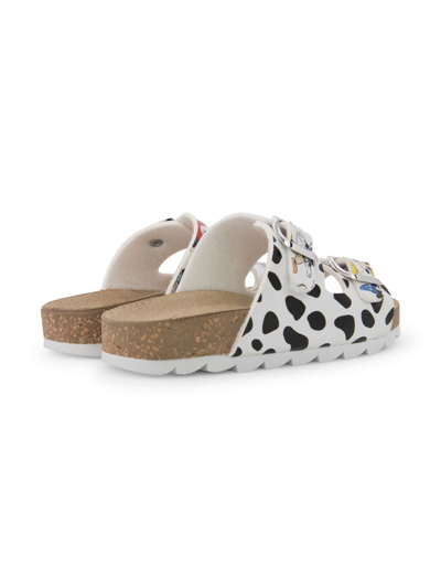 Moa Dalmatian-print Buckled Sandals In White