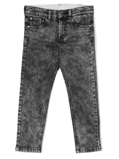 Shop Stella Mccartney Acid-wash Slim-cut Jeans In Grey