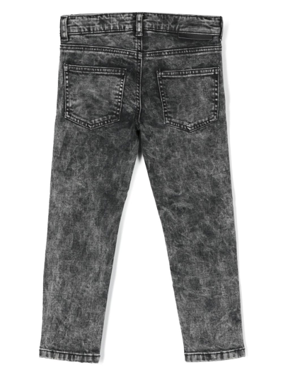 Shop Stella Mccartney Acid-wash Slim-cut Jeans In Grey
