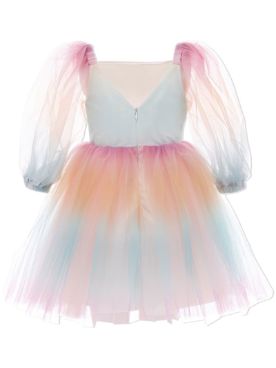 Tulleen Rainbow Tulle Dress In Multicolour