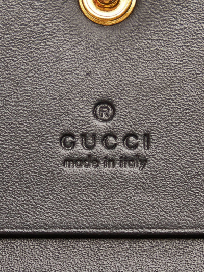 Pre-owned Gucci Gg Supreme Bee-motif Compact Wallet In Brown