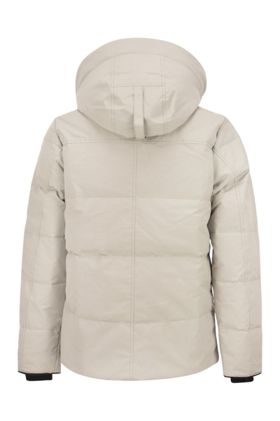 Shop Canada Goose Wyndham - Hooded Down Jacket In Stone