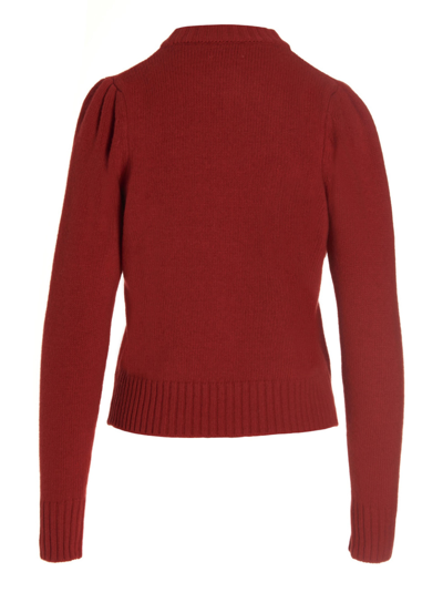 Shop Ganni World Sweater In Red
