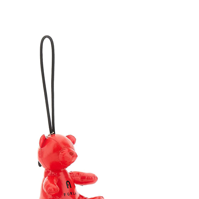 Shop Furla Soft Keychain In Red