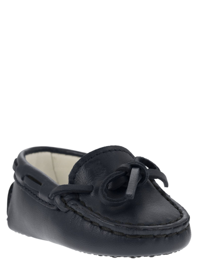 Tod's Gommino Leather Moccasin In Blue