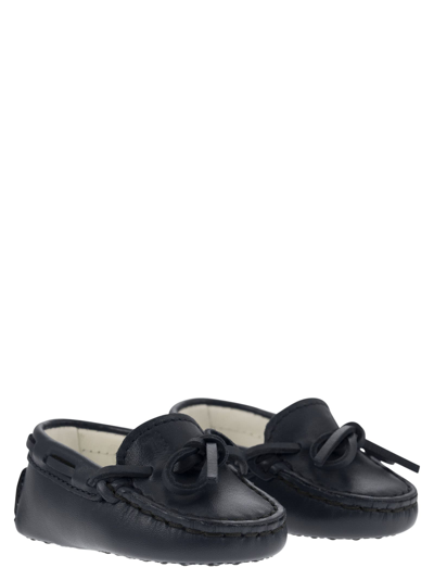 Tod's Gommino Leather Moccasin In Blue