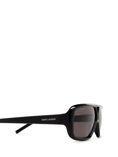 Shop Saint Laurent Sl 569 Y Black Sunglasses