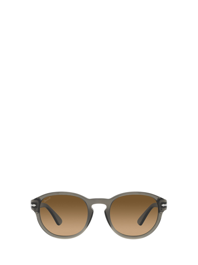 Shop Persol Po3304s Grey Taupe Transparent Sunglasses
