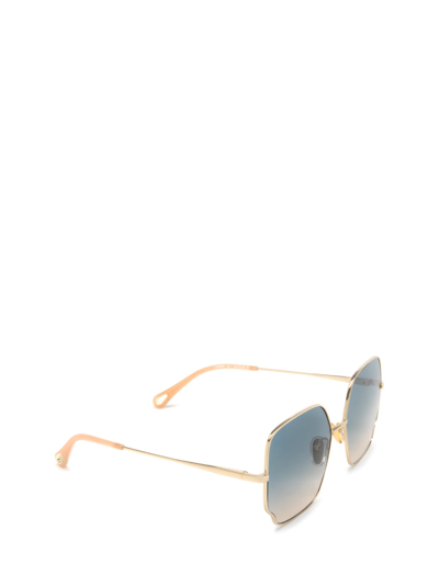Shop Chloé Ch0092s Gold Sunglasses