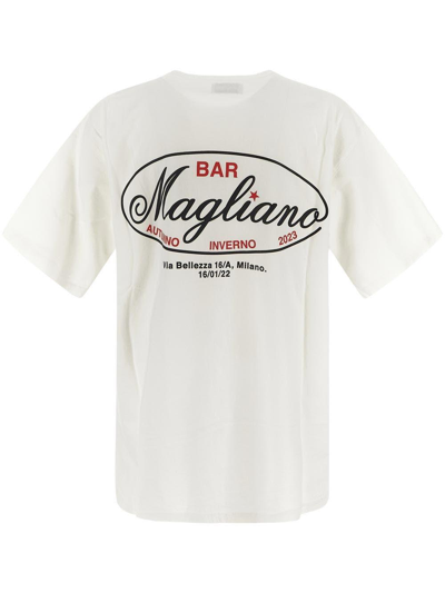 Shop Magliano Logo Print Shirt In White