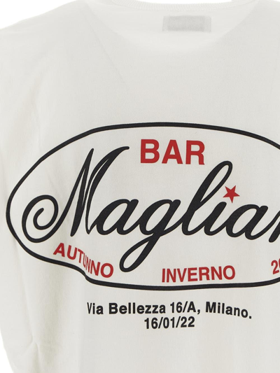 Shop Magliano Logo Print Shirt In White