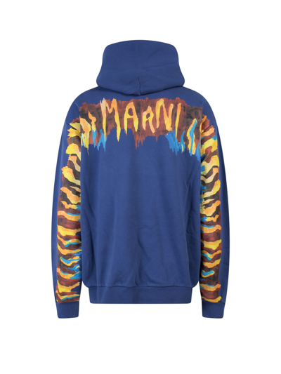 Shop Marni Sweatshirt In Royal Blue