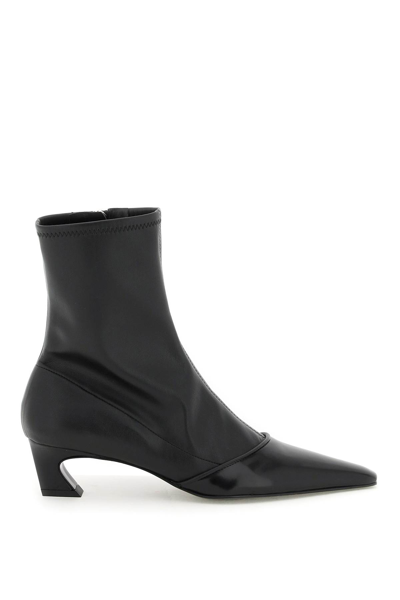 Shop Acne Studios Faux Leather Ankle Boots In Black