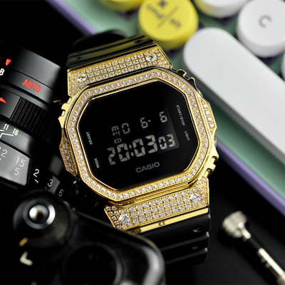 Pre-owned Casio Casi-oak Iced Gold - Special Custom Watch