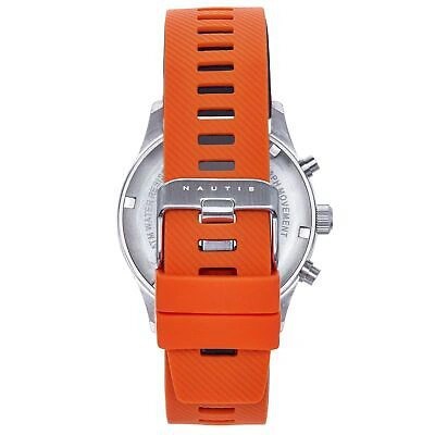 Pre-owned Nautis Meridian Chronograph Strap Watch W/date - Orange