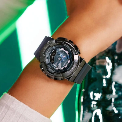 Pre-owned Casio Gm-s110b-8ajf [g-shock Analog Combination Model 110 Series Rubber Band]