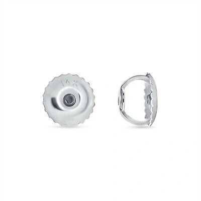 Pre-owned Shine Brite With A Diamond 1.75 Ct Princess Cut Earrings Studs Solid 18k White Gold Screw Back Basket In White/colorless