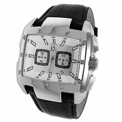 Pre-owned Techno Com By Kc Men's Techno Com Kc 46mm Wei Genuine 12 Diamonds Stainless Steel Watch