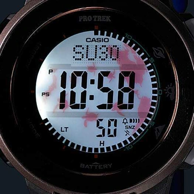 Pre-owned Casio Pro Treck Prg-330cc-5jr Nacs-j Collaboration Model Caretta Solar Watch