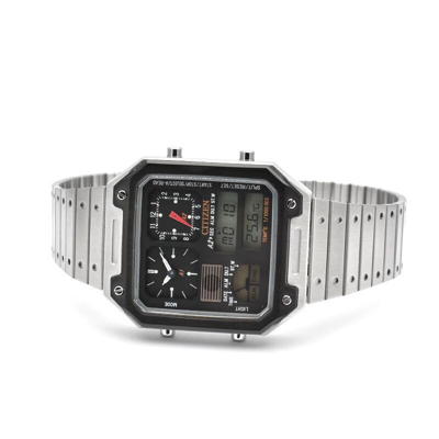 Pre-owned Citizen Collection Jg2126-69e Record Label Thermo Sensor Watch Ana-digi Temp