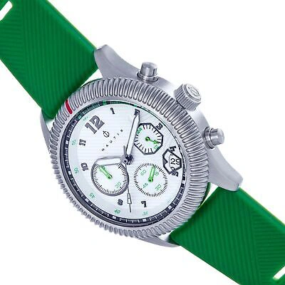 Pre-owned Nautis Meridian Chronograph Strap Watch W/date - Green