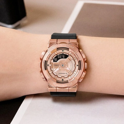 Pre-owned Casio Gm-s110pg-1ajf [g-shock Analog Combination Model 110 Series Rubber Band]