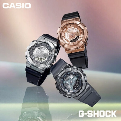 Pre-owned Casio Gm-s110pg-1ajf [g-shock Analog Combination Model 110 Series Rubber Band]