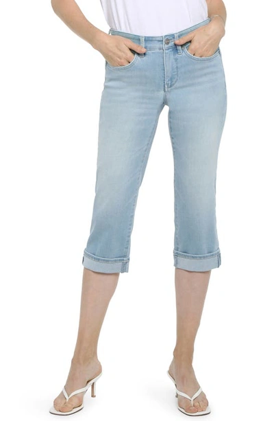 Shop Nydj Marilyn Roll Cuff Crop Capri Jeans In Hollander