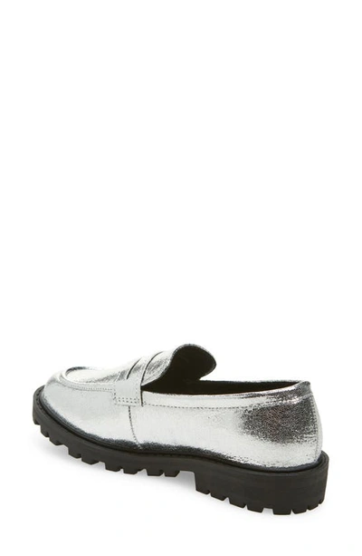 Shop Nordstrom Kids' Emerson Lug Loafer In Silver Metallic