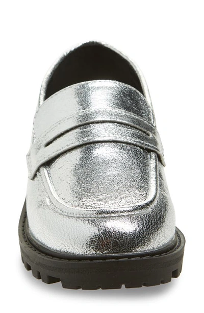 Shop Nordstrom Kids' Emerson Lug Loafer In Silver Metallic