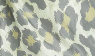 Shop Sacai Padded Leopard Print Jacket In Khaki