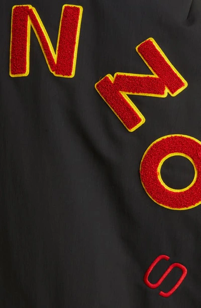 Shop Kenzo Logo Twill Bomber Jacket In Black