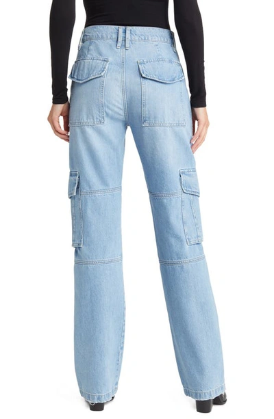 Shop Frame High Waist Utility Straight Leg Jeans In Acapella