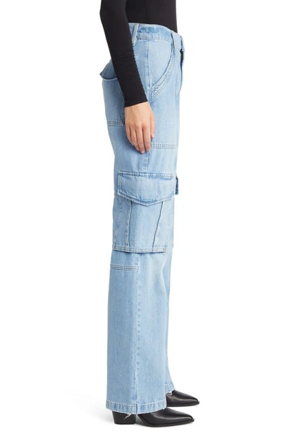Shop Frame High Waist Utility Straight Leg Jeans In Acapella