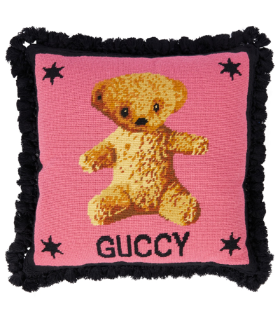 Shop Gucci Embroidered Cushion