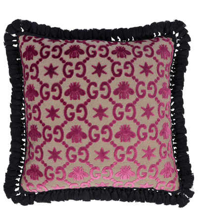 Shop Gucci Gg Jacquard Cushion