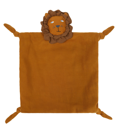 Shop Liewood Baby Agnete Cotton Cuddle Cloth In Lion/golden Caramel Multi Mix