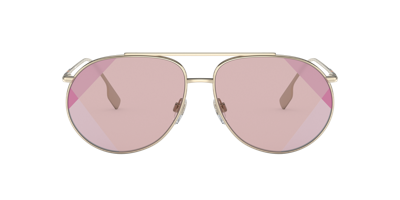 Shop Burberry Woman Sunglass Be3138 Alice In Rose Uv Printing
