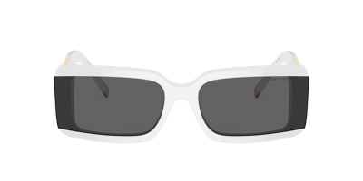 Tiffany & Co 0tf4197 8357s4 Rectangle Sunglasses In Dark Grey