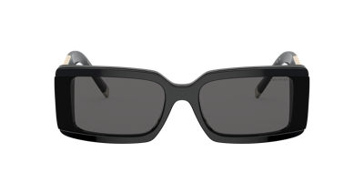 Tiffany & Co Tf4197 Rectangle-frame Acetate Sunglasses In Dark Grey