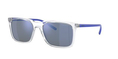 Shop Arnette Unisex Sunglasses An4314 Trigon In Dark Grey Mirror Water Polar
