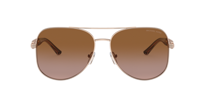 Shop Michael Kors Woman Sunglasses Mk1121 Chianti In Brown Pink Gradient
