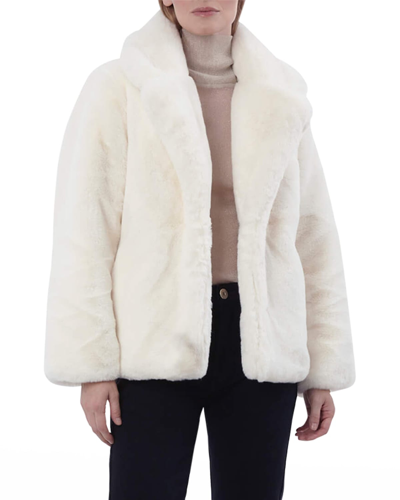 Shop Apparis Milly Faux Fur Short Coat In Ivory