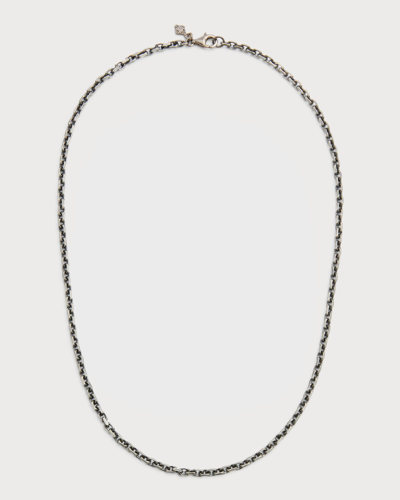 Shop Armenta Men's Box Chain Necklace, 22"l In Silver