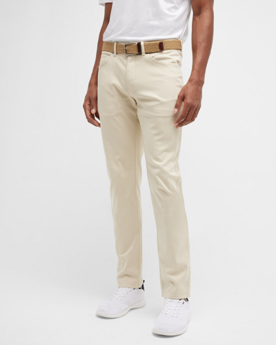Shop Peter Millar Men's Ultimate Sateen 5-pocket Pants In Sand