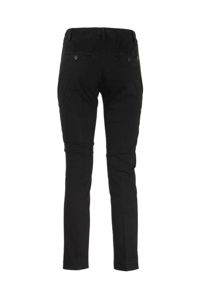 Shop Dondup Perfect Slim Chinos Trousers In Black