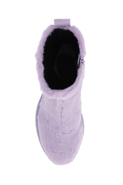 Shop Jw Anderson J.w. Anderson Faux Fur Ankle Boots In Purple