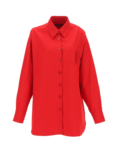 Shop Raf Simons Shirts In Red