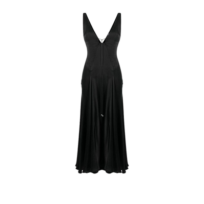 Shop 16arlington Black Tauri Satin Midi Dress