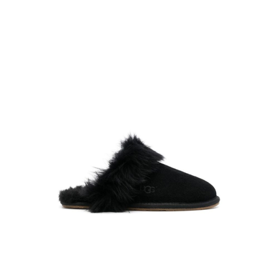Shop Ugg Black Scuff Sis Suede Slippers